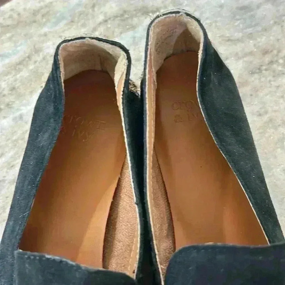 Crown & Ivy black suede Inez Flats size 6.5M - Picture 5 of 8